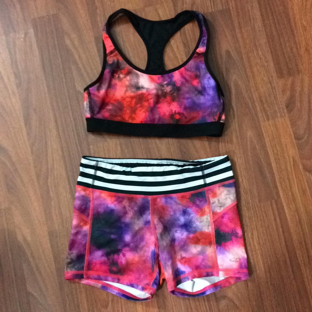 3/$20 - Champion Workout Bra & Shorts Set